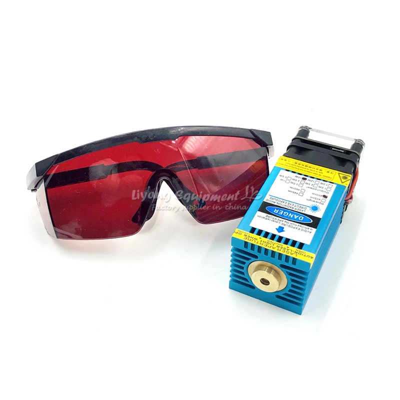 from 500mw t0 15000MW diode laser module TTL PMW mix control 405NM 450NM blue purple with goggles wires | Инструменты