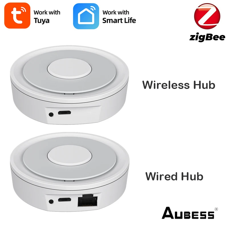 

New Tuya ZigBee Smart Wired Wireless Gateway Hub Smart Home Bridge Smart Life APP Remote Controller Works With Alexa Google Home