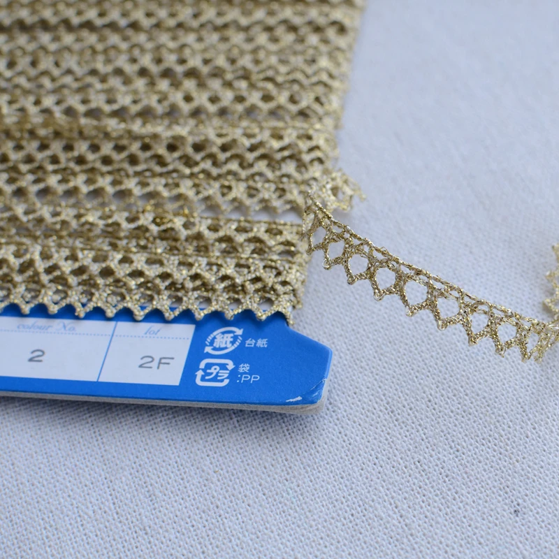 #195 кружево с золотой линией 0 8 см фотометрическая французская кружевная ткань