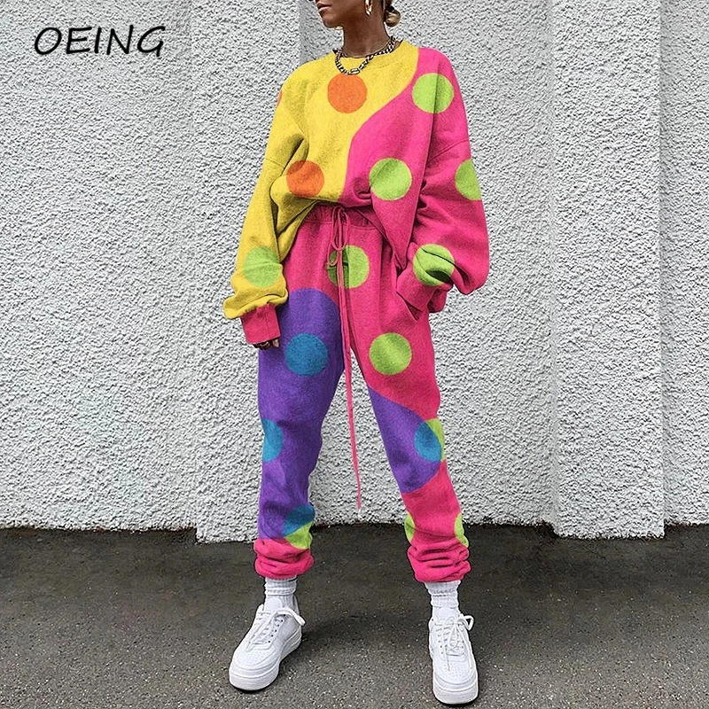 

Весенняя спортивная одежда из двух предметов спортивный костюм с принтом Корена Модный повседневный костюм для бега для женщин Одежда для ...