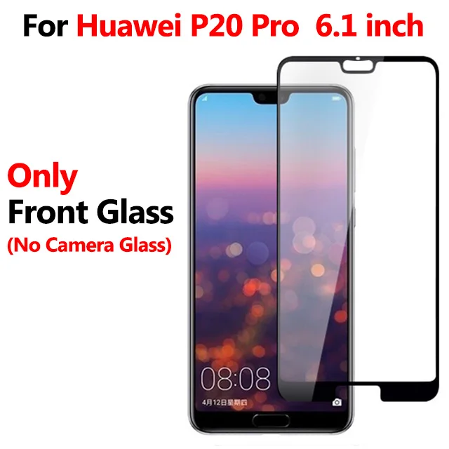 Only Front Glass 2 в 1 закаленное стекло для huawei P30 P30 lite P20 pro стекло Psmart Защитная пленка для объектива Стекло для huawei P20 P30 lite - Цвет: Only Front Glass
