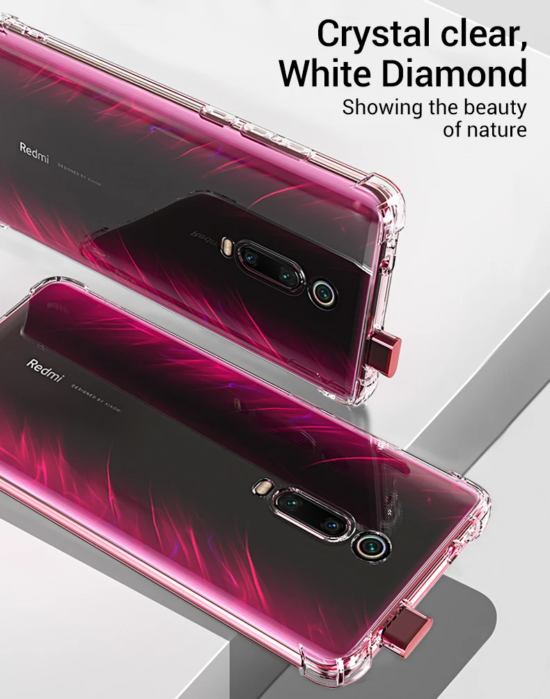 Супер Ударопрочный чехол с "воздушной подушкой" для Xiaomi mi 9T красный mi K20 Pro Note 7 6 5 Pro 7A Y3 9 SE 8 Lite прозрачный мягкий ТПУ Ani-knock чехол