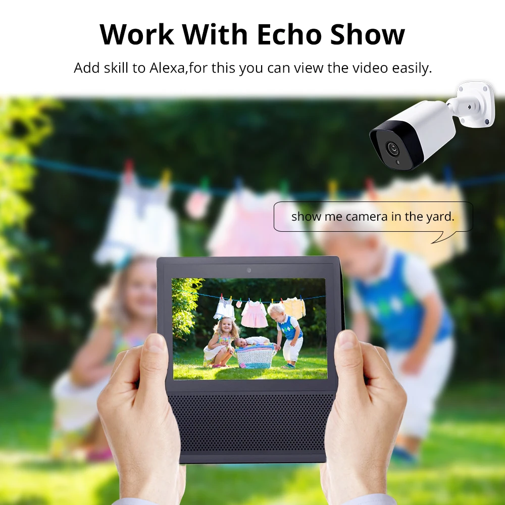 Умная беспроводная уличная камера Wi Fi совместима с Alexa Echo Show умная домашняя
