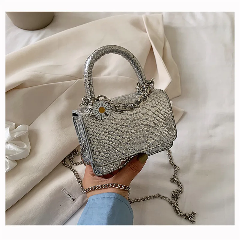 

New Fashion Mini Alligator Pattern Handbags Women Designer PU Leather Chain Crossbody Bags Sac A Main Femme Ladies Shoulder Bag