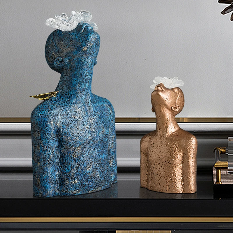 Простая Роскошная портретная скульптура из смолы украшение для дома гостиной