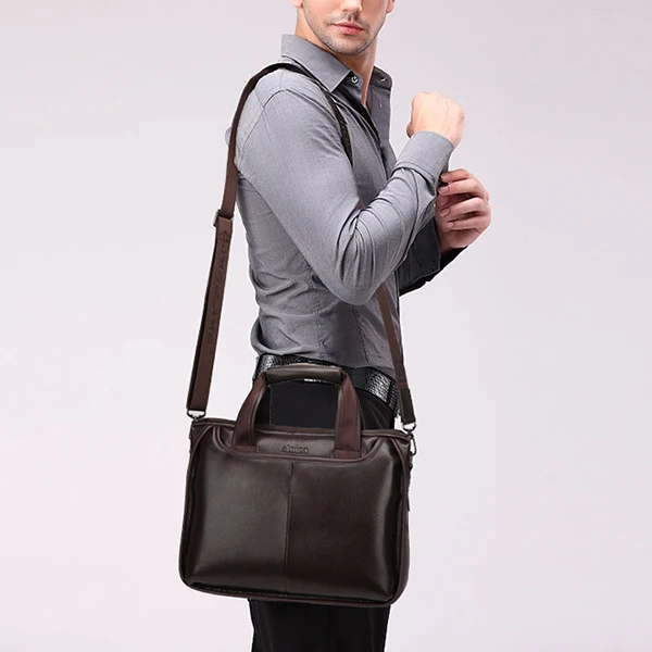 Aequeen портфель из натуральной кожи для мужчин Повседневная Деловая мужская сумка