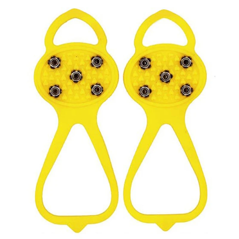 

1Pair 5 Teeth Ice Gripper For Shoes Universal Non-Slip Gripper Spikes Anti-Slip Durable Cleats with Good Elasticity