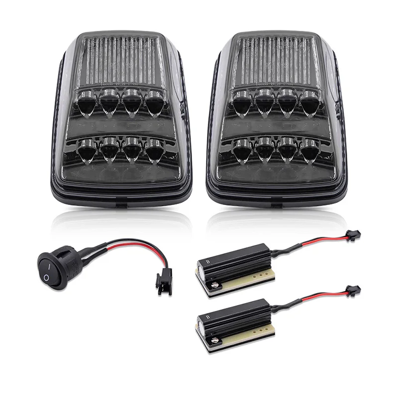 

Дым динамический поток переднее крыло светодиодный поворотник угловой светильник для Benz g-класс W463 G500 G55 AMG G550 W/белый позиции светильник s