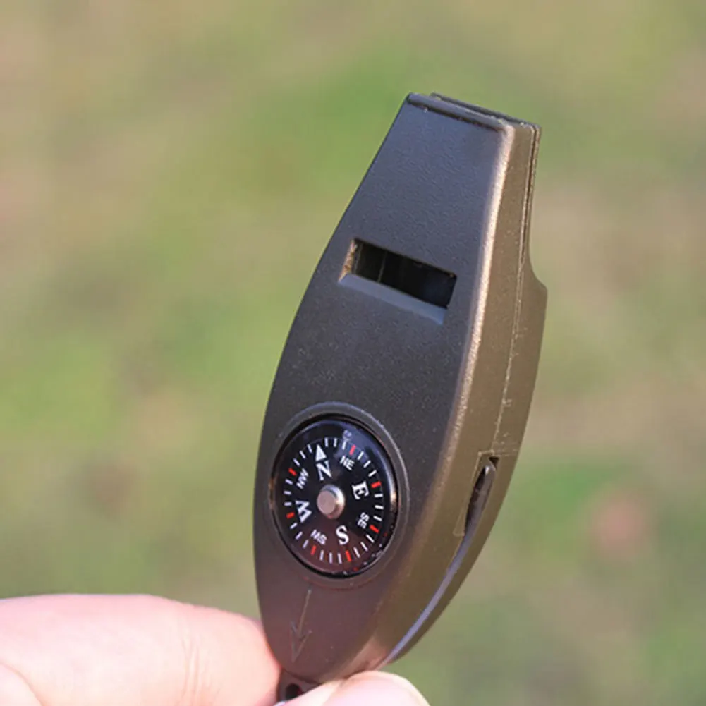 Аварийный свисток многофункциональный инструмент с лупой компасом термометром