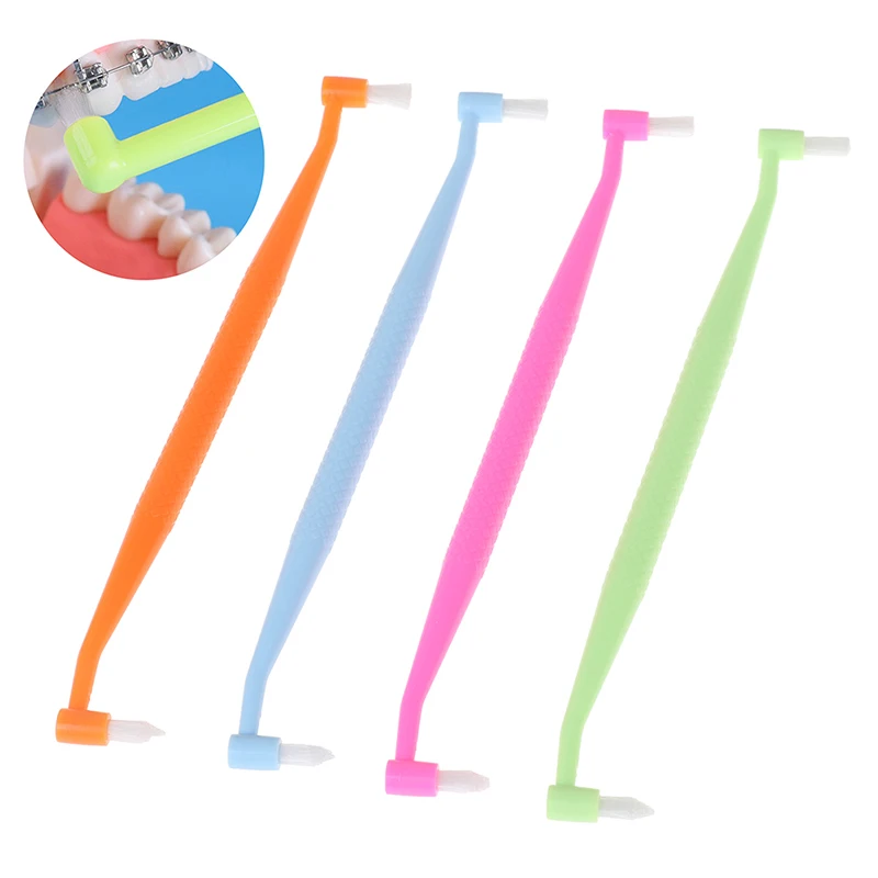 

1pc Double Head Cleaning Interdental Brush Orthodontic Braces Toothbrush