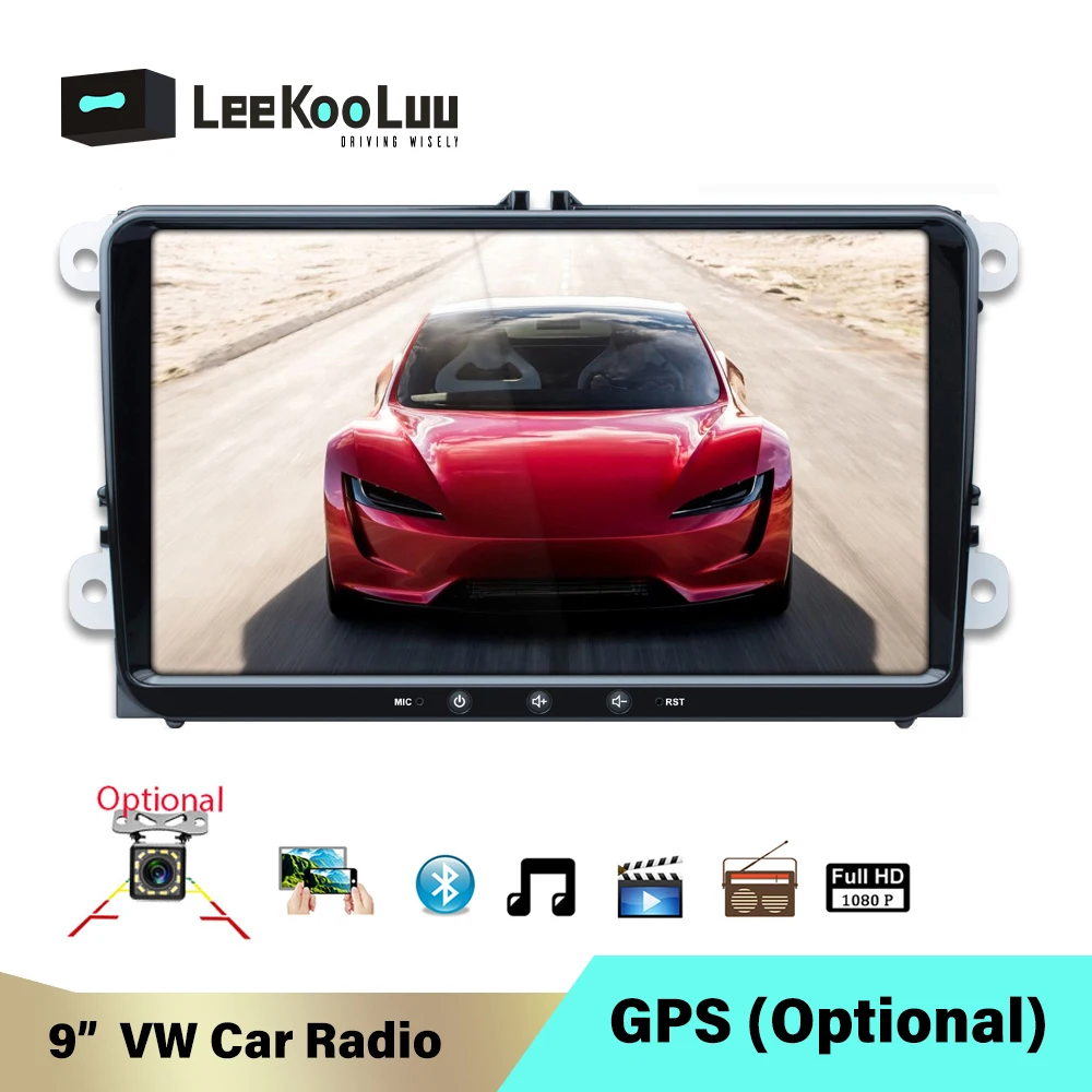 Автомагнитола LeeKooLuu 2 Din Android без DVD для VW/Volkswagen/Golf/Polo/Passat/b7/b6/SEAT/leon/Skoda 2Din GPS