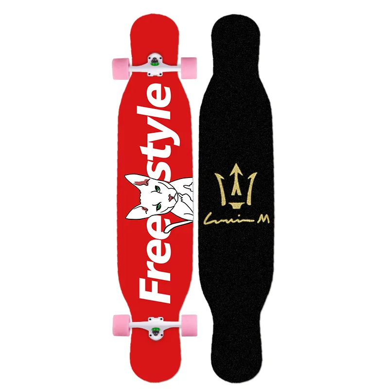 MS414 Dream Ⅰ 107 см/42 дюйма многоцветная печать Griptape dancing Street Longboard Abec-9 высокоскоростной хромированный стальной подшипник - Цвет: 12