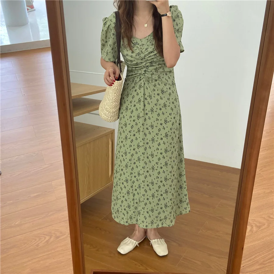 

Summer Casual Print Maxi Dresses for Women Backless Split Slim Waist Dress A-LINE Vestidos YOU641