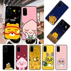 Чехол для телефона SamSung Galaxy S Note 10, 20, 7, 8, 9 Plus Edge, E, ультралегкий черный чехол, мягкий чехол Премиум, прекрасный, Apeach, какао, друг