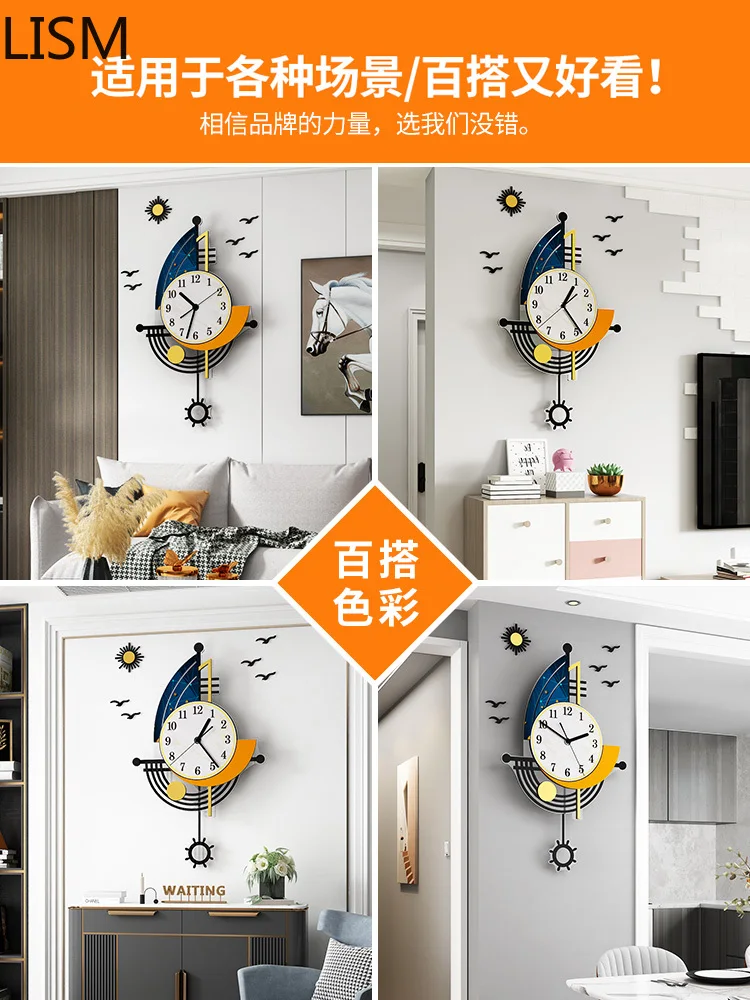 

Wall Clock Modern Design Nordic Clock Quartz Silent Decorative Wall Clock Living Room Creative Wall Art Horloge Mural Horloge