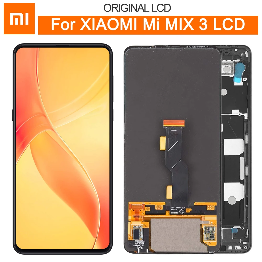 Супер AMOLED для 6,3" Xiaomi Mix 3 ЖК-дисплей рамка+ сенсорный экран панель дигитайзер Замена для Xiaomi Mix3