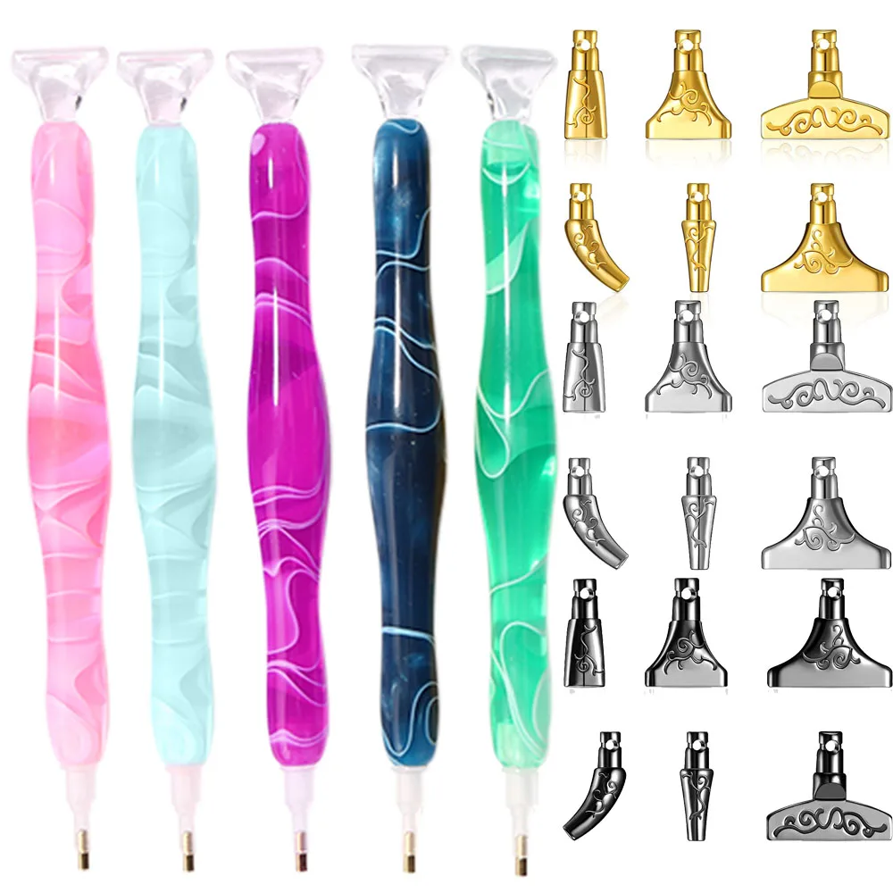 

New 5D Diamond Painting Resin Point drill Pen With Replace Metal Pen Head For Square/Round Diamond Painting