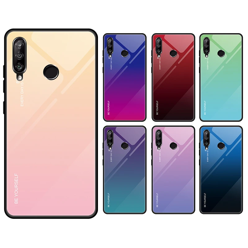 Градиентный чехол из закаленного стекла для huawei Honor 20 9X Pro 10i 20i 9 X 9x витражная