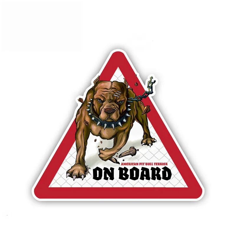 

Dawasaru Pit Bull Dog Car Stickers Dog on Board Decals Pet Dog Decal Dog Warning Sign Funny Stickers for Truck Auto,12cm*10cm