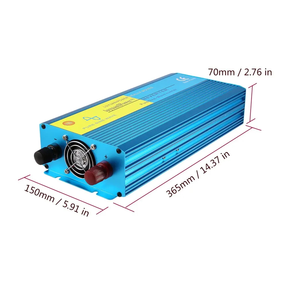

1500W High Power Car Power Inverter DC12V to AC110V Solar Inverter Modified Charger Power Converter Adapter Blue