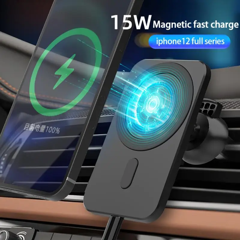 New 15W Magnetic Wireless Car Charger Mount For IPhone 12 Pro Fast Charging Car Phone Holder Vent Magnet Stand Hot Sale
