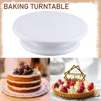 diy baking tools tray cake turntable rotating plastic tray cookie chocolates decoration butter turntable kitchen accessories