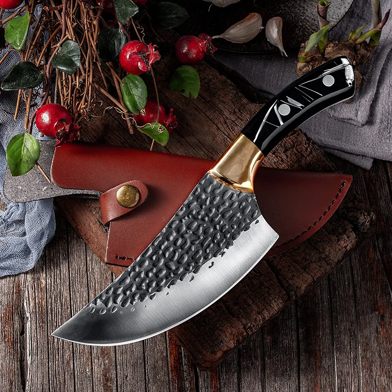 

6 inch Stainless High Carbon Manganese Steel Boning Knife Handmade Kitchen Knives Fishing Knife Meat Cleaver Outdoor Cutter Tool