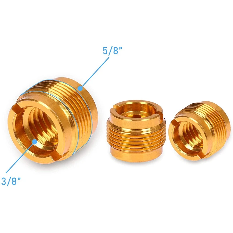 

8 Pieces Mic Stand Adapter 5/8inch Male to 3/8inch Female Screw Adapter, Threaded Screw Adapter for Microphone Stand