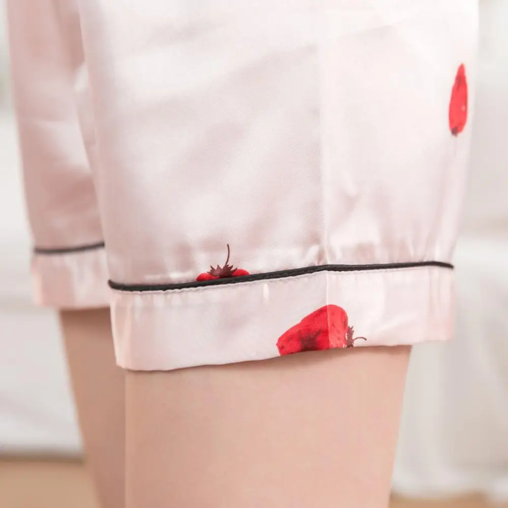 

New Arrival 2019 Spring Summer Women Underwear Set Love Printing Pattern Women Sleepwear Nightwear Pijamas Verano Mujer 2PC Set