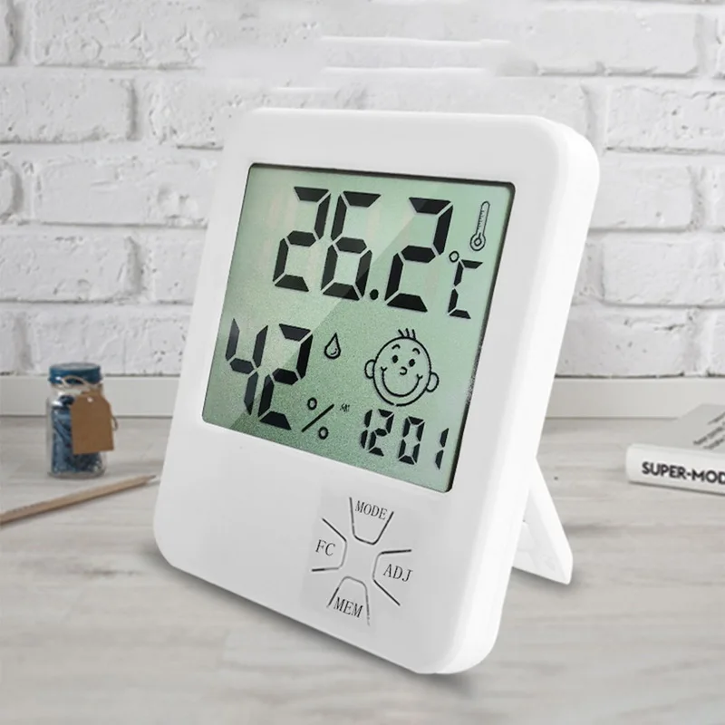 Метеостанция с часами цифровой измеритель температуры и влажности ЖК дисплеем