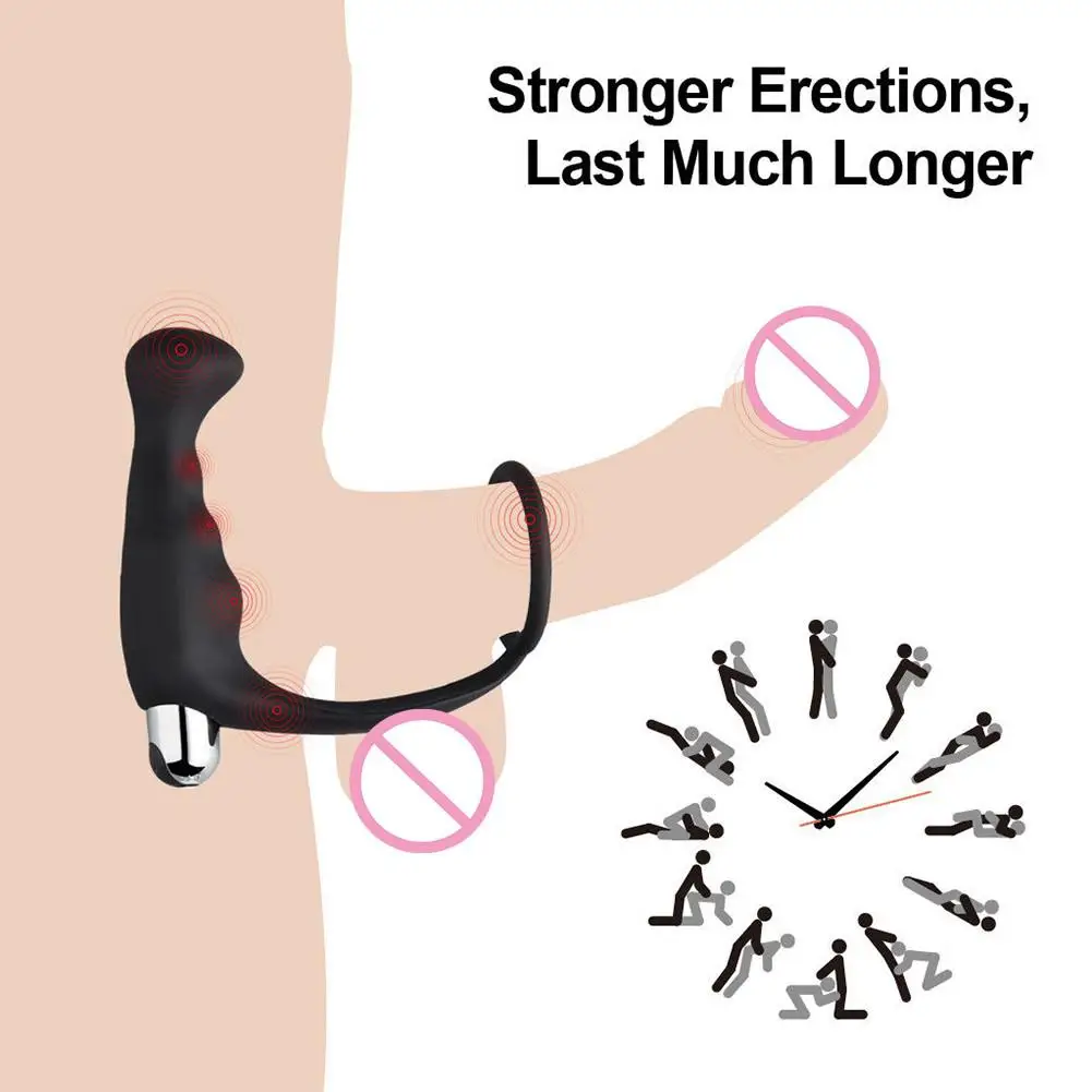 10 Speed USB Prostate Massager Vibrator Electric Masturbation Toys for Men Penis Enhancing Vibro-ring AdultS Male Sex | Красота и