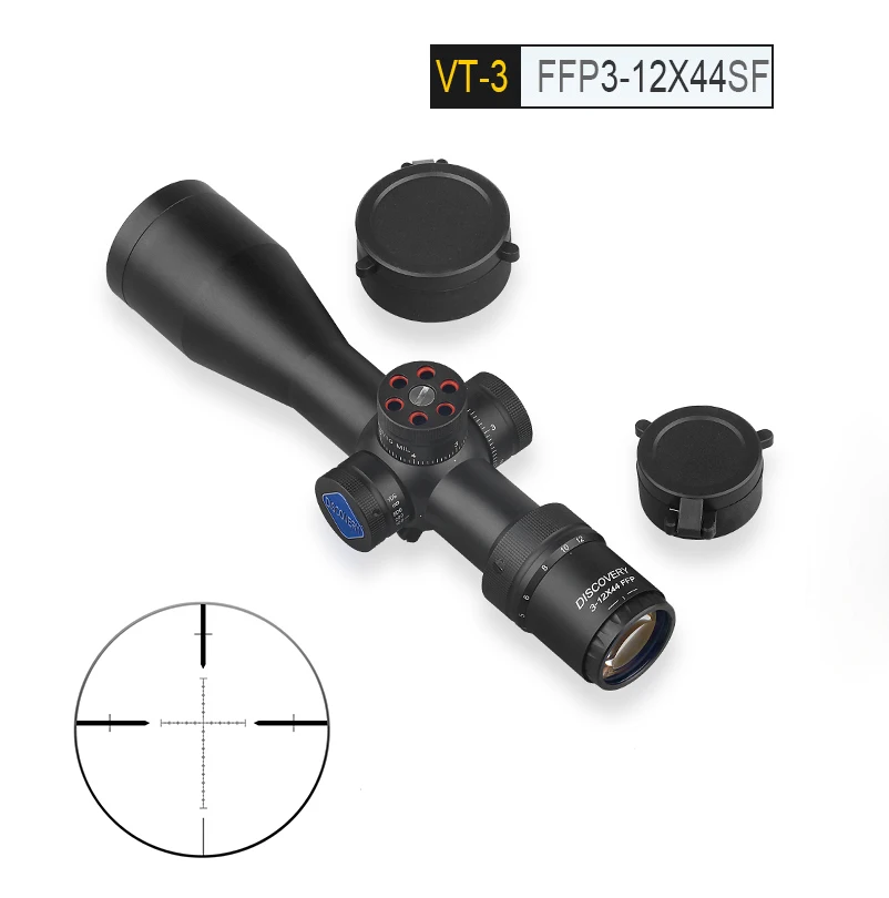 Новый оптический прицел обнаружения VT 3 12x44SF FFP Chasse телескоп воздушный нарезной