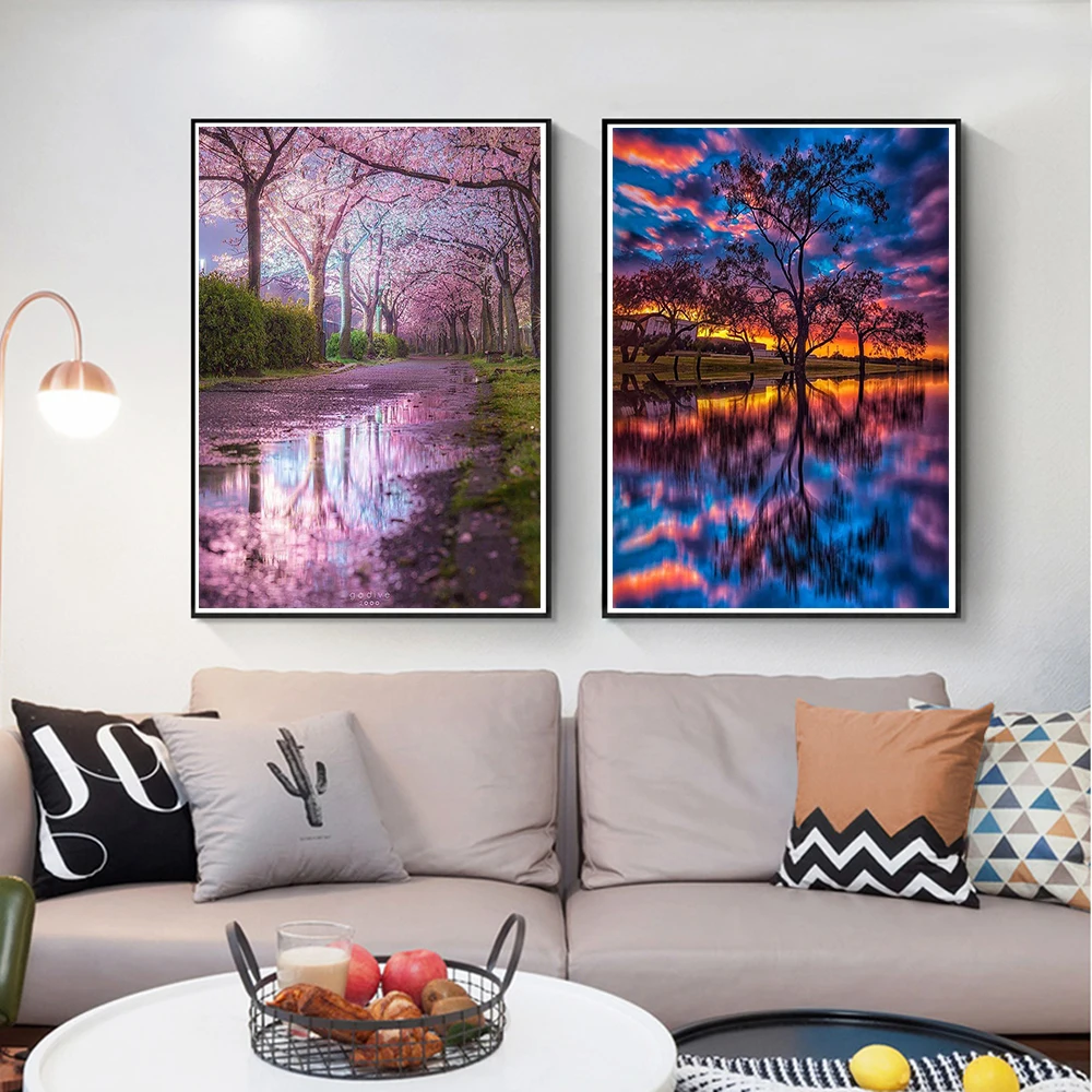 Алмазная 5D живопись сделай сам пейзаж заката алмазная вышивка мозаика картина