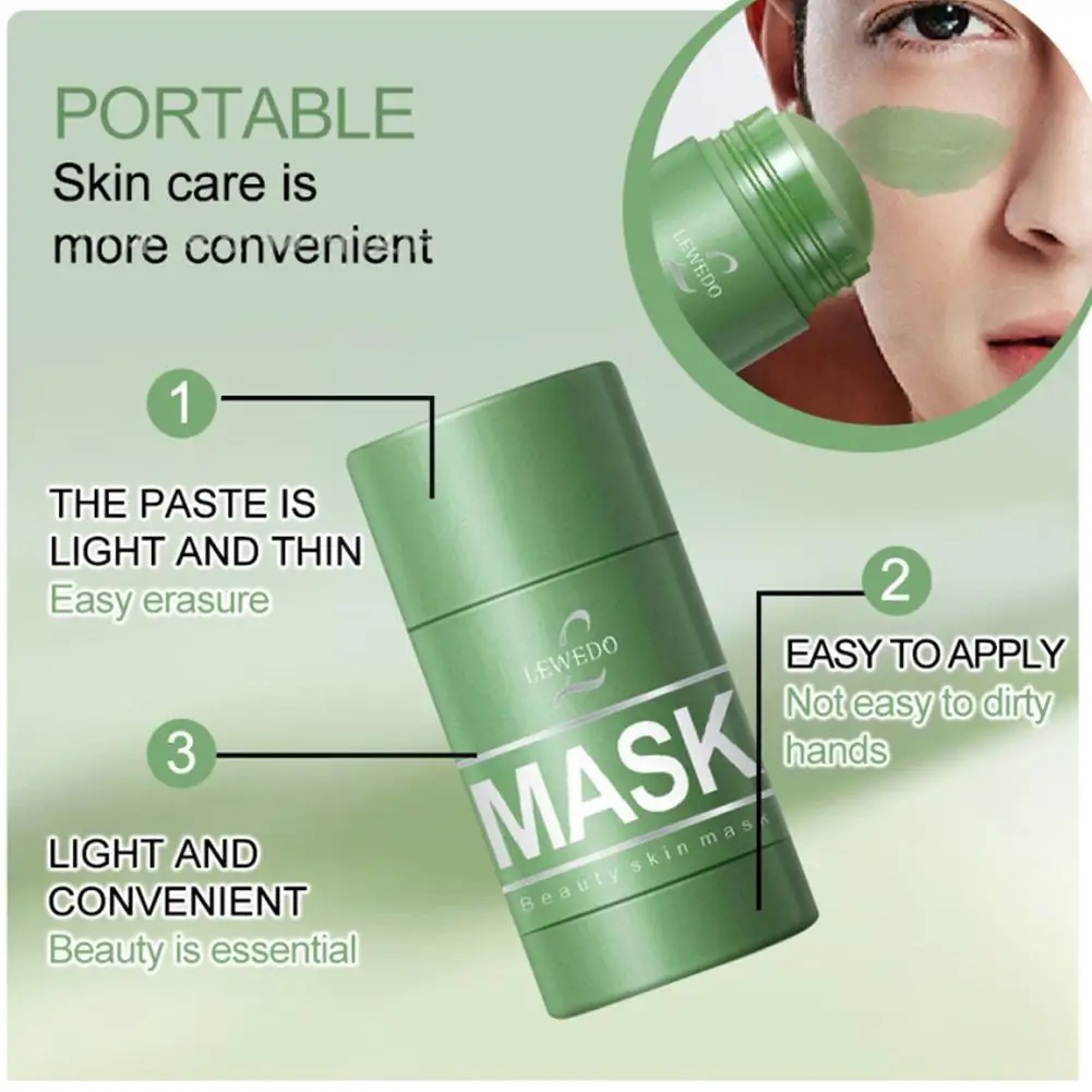 

Очищающая маска с зеленым чаем, маска для контроля жирности и глубокой грязи, маска для ухода за кожей с баклажанами, против акне D0Z1