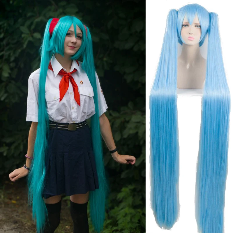 Карнавальный парик AILIADE VOCALOID Хацунэ Мику вечерние парики для Хэллоуина