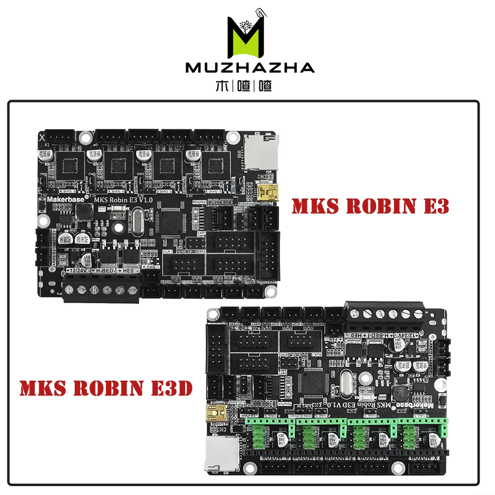 Материнская плата Makerbase MKS Robin E3 E3D 32 бит TMC2208 TMC2209 UART Marlin 2 0 для Creality CR10 Ender 3 Pro