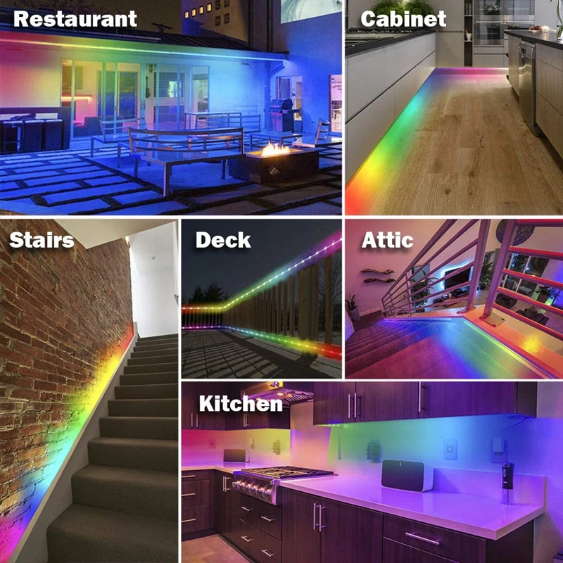 LED Strip Lights 1M-30M WS2812B USB 5050 RGB Bluetooth Infrared Remote Control Luces Flexible Lamp Diode Tape For Festival SMD | Лампы и