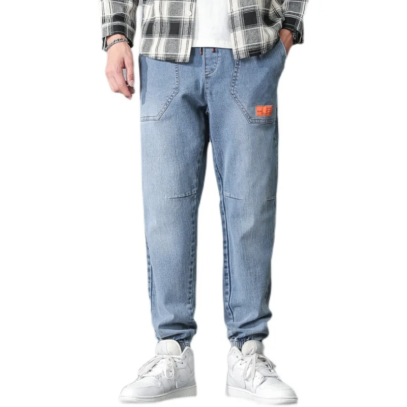 

Hip Hop Blue Jeans Men Streetwear Harem Pants Dsq Jeans Kpop Jogger Korean Style Trousers Mens Fashion Denim Oversized Clothes