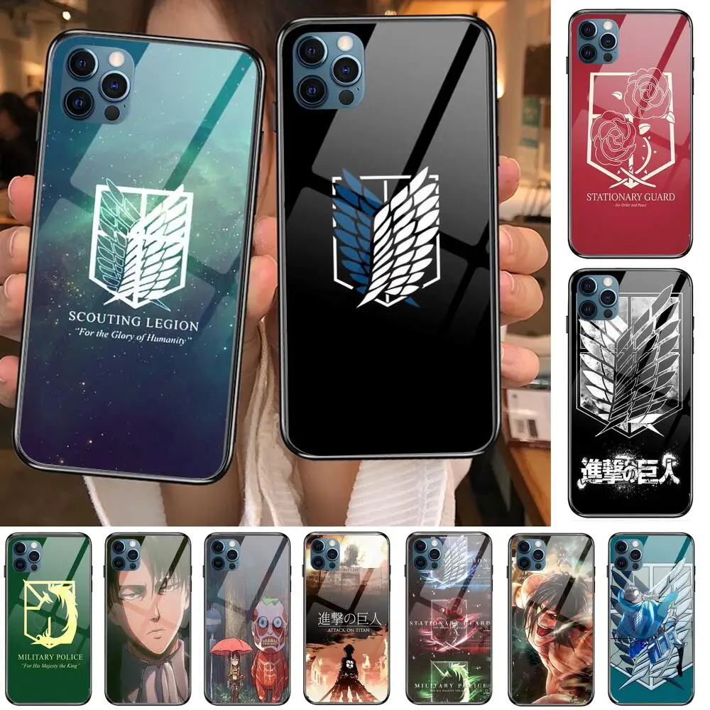 Чехол для телефона в гигантском стиле аниме iphone 12 pro max 11 8 7 6 s XR PLUS X XS SE 2020 черный
