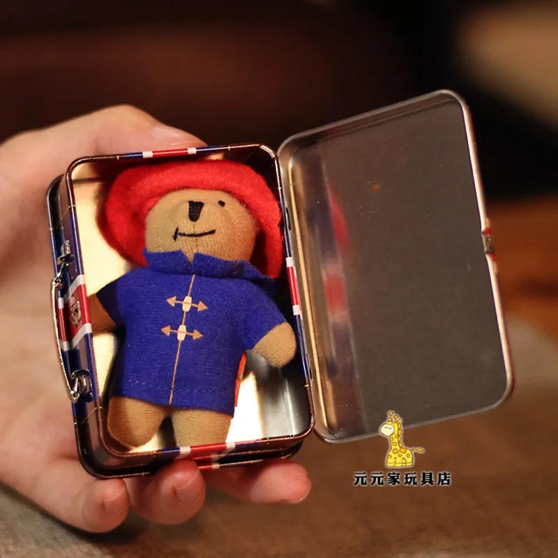 1 unidad de 8cm de embalaje de caja de hierro, Peque&ntilde;o Oso de Paddington de Londres, se puede utilizar como regalo de fiesta-3