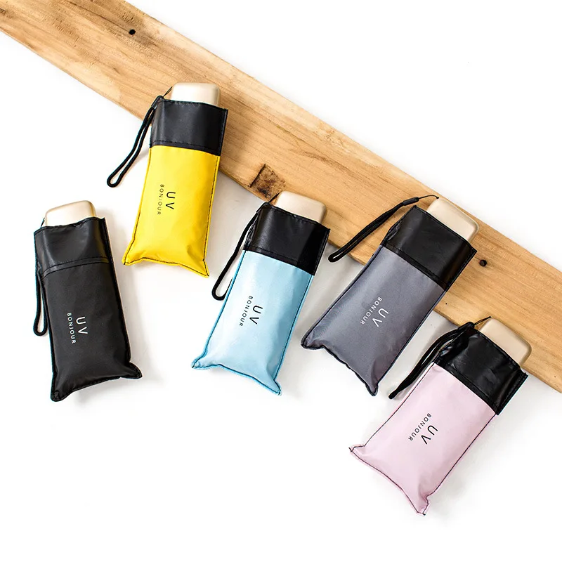 Зонт от солнца женский ульсветильник маленький виниловый мини зонт для защиты УФ