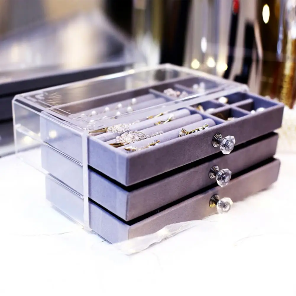 

Stress-resistance Acrylic Easy to Clean Jewelry Display Case for Girl