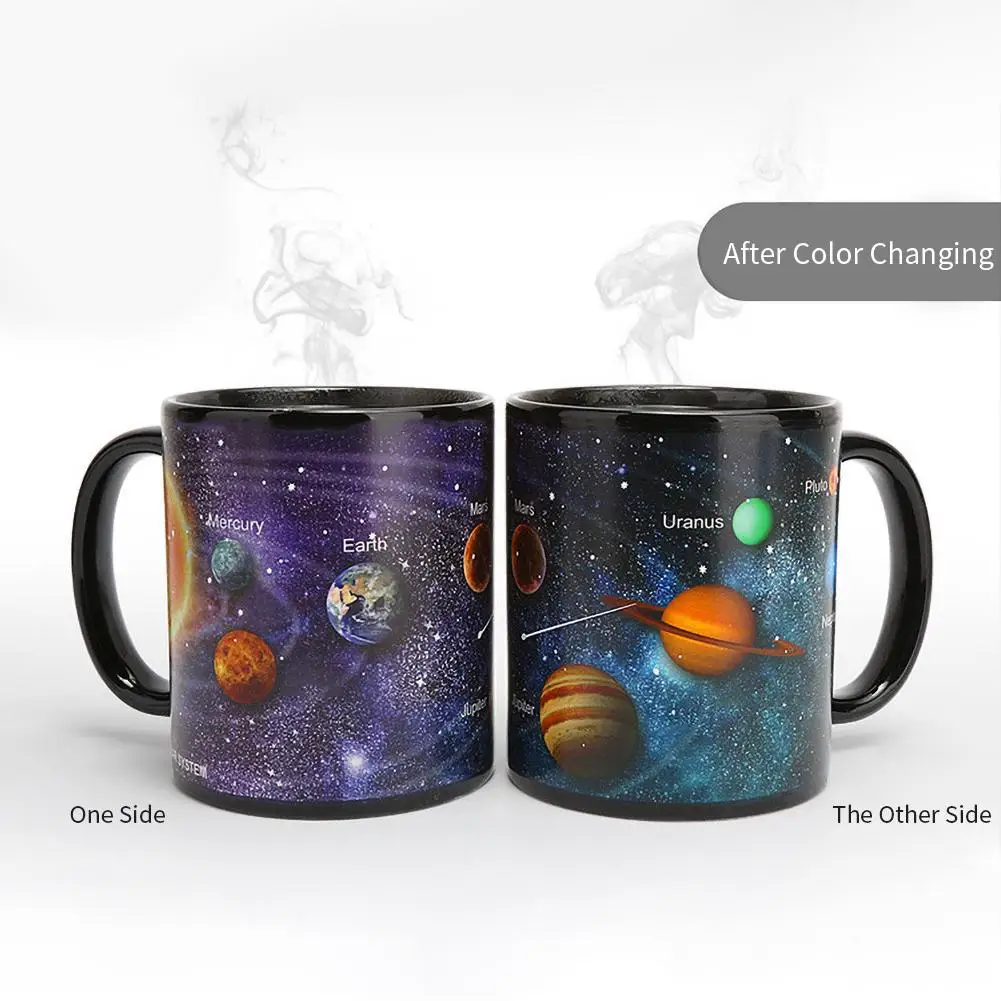 

Novel Color Change Starry Solar System Heat Sensitive Color Changing Innovative Coffee Cup Ceramic Coffee Mug