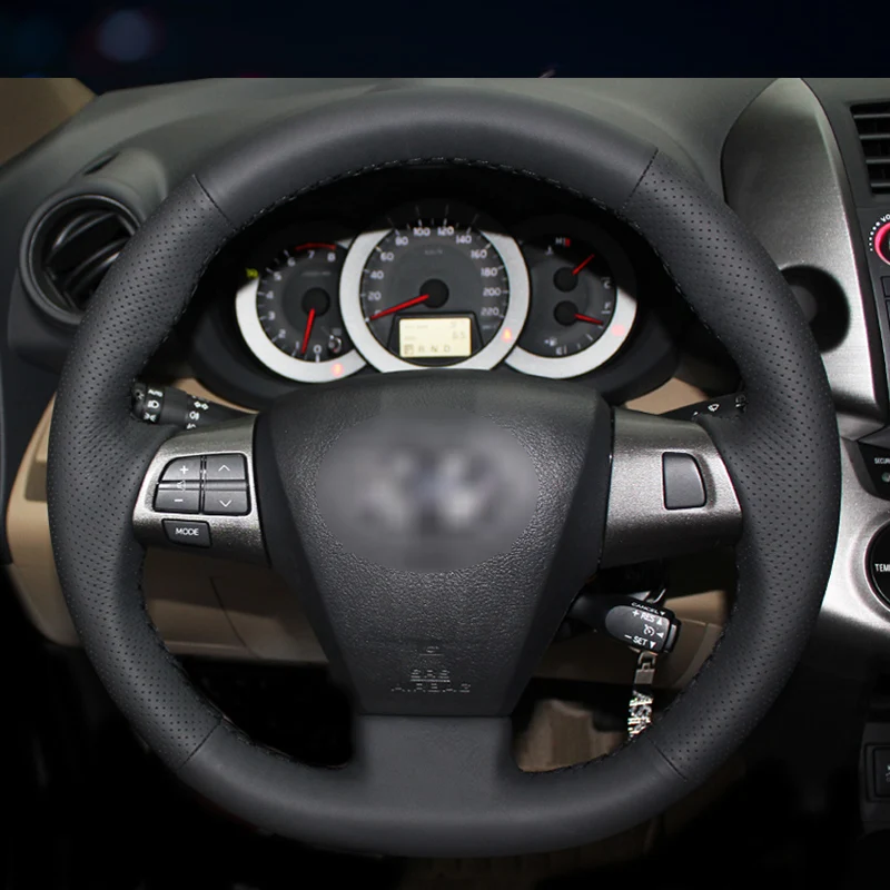 

Black Artificial Leather Car Steering Wheel Cover for Toyota Corolla RAV4 Auris Wish Vanguard Voxy 2010-2013