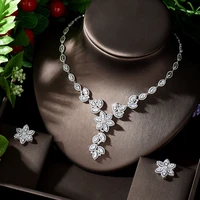 hibride micro pave cubic zirconia luxury dubai white color jewelry sets for women wedding party bridal costume jewellery n 1246