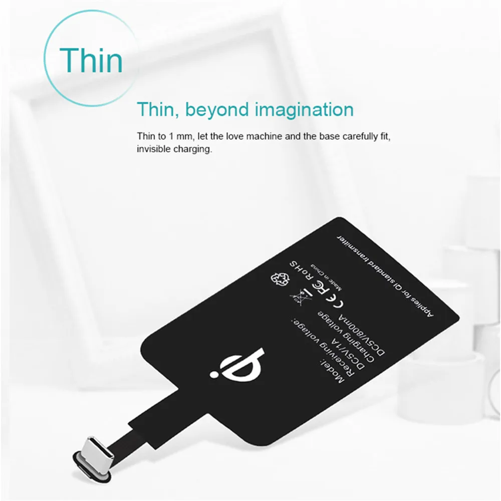 QI беспроводной зарядный приемник Универсальный Android Micro usb type-C Qi Беспроводное зарядное устройство Модуль зарядного устройства для samsung S7 S8 Note 8
