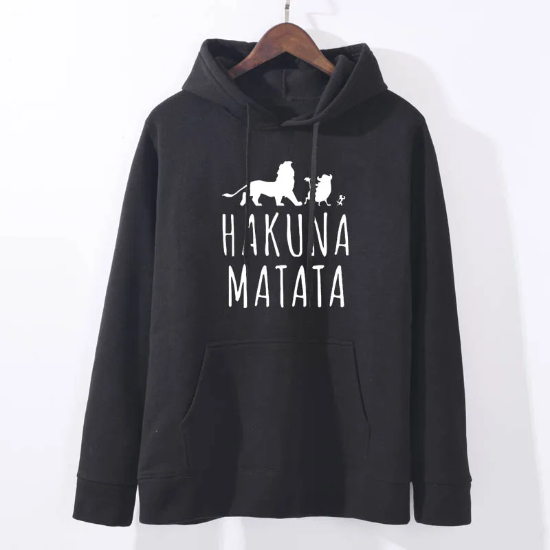 Толстовка для мужчин и женщин Hakuna Matata повседневная флисовая толстовка с рисунком