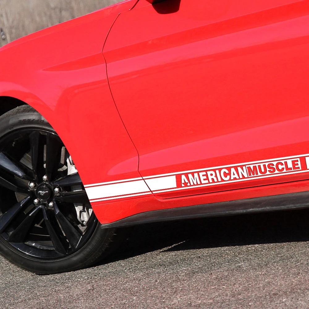 Американский мускул ралли гонки полосы виниловая наклейка графическая дверь