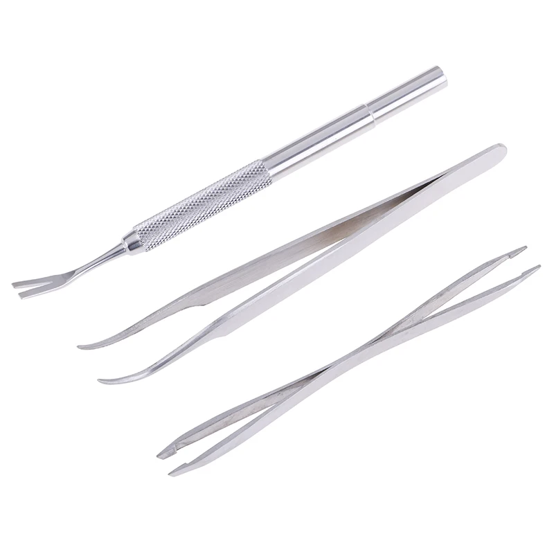 

3Pcs/set Pet Cat Dog Tick Remover Tool Stainless steel Pet Fleas Lice Tweezers Clip Set
