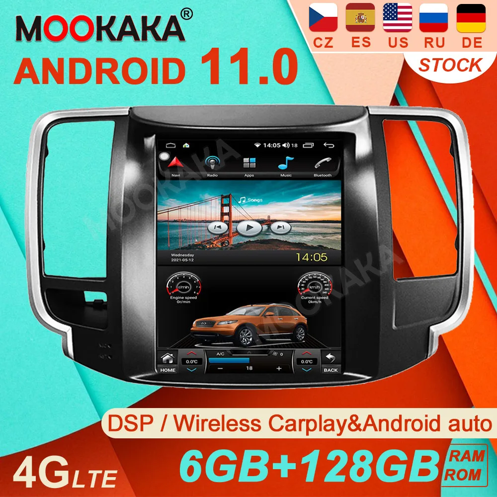 Автомагнитола Tesla для Nissan Teana 128-2008 Android 11 6 + 2012 ГГц мультимедийный плеер с